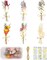 6Pcs Mini Dried Flowers Bouquet, Mixed Natural Dried Flowers Gypsophila Bouquets Boutonniere Table Centerpieces Birthday Cake Flowers for DIY Crafts with 3 Flower Stickers 10m Hemp Rope